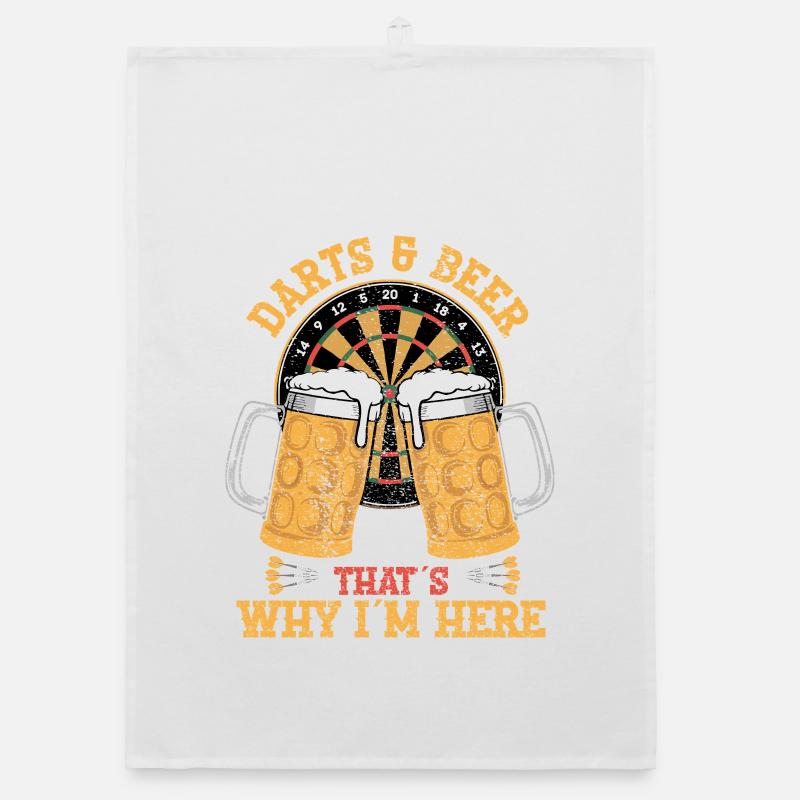 Conception de fléchettes et de bières Torchon bio