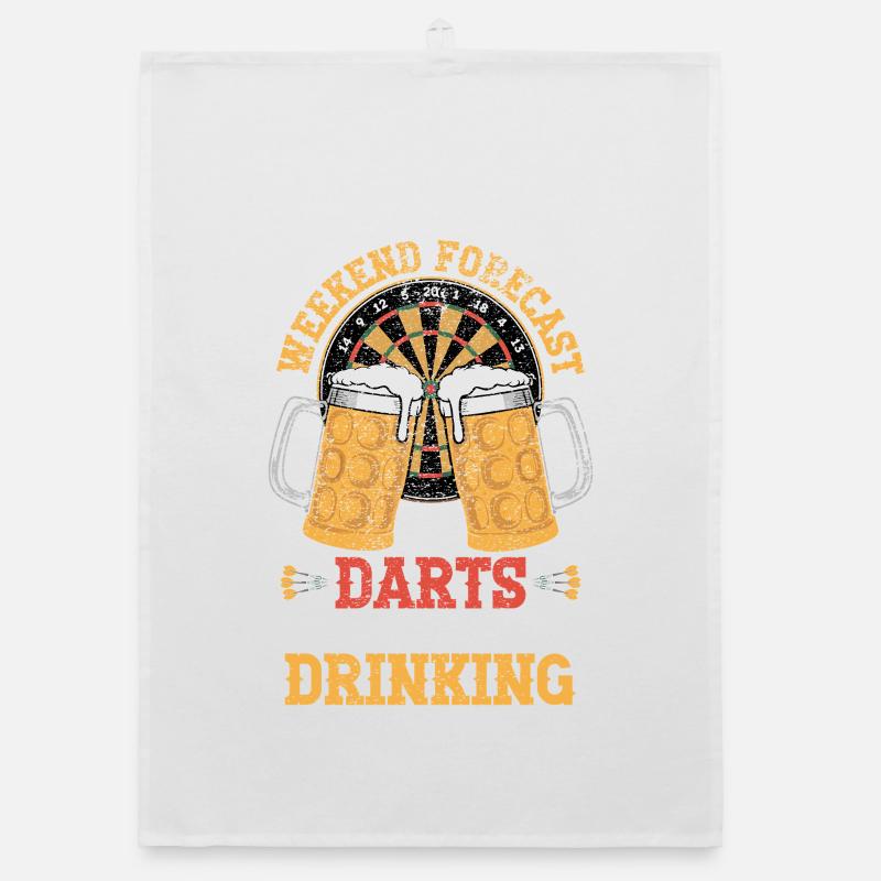 Beer Dartboard Drinking Tee Organic dish towel
