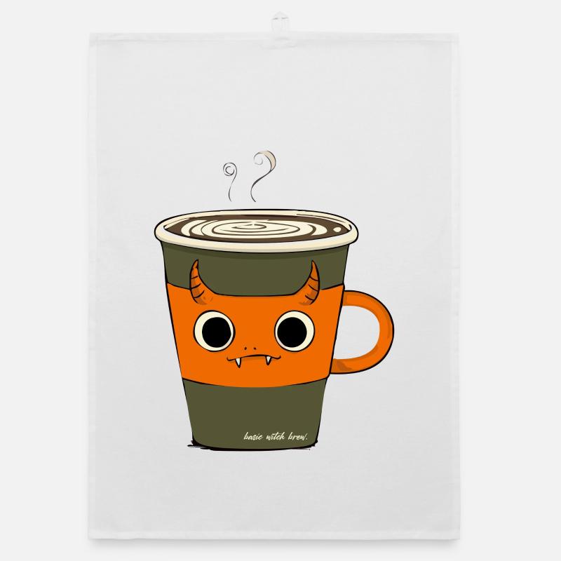 Basic Witch Brew | Funny Demon Coffee Mug Organic dish towel