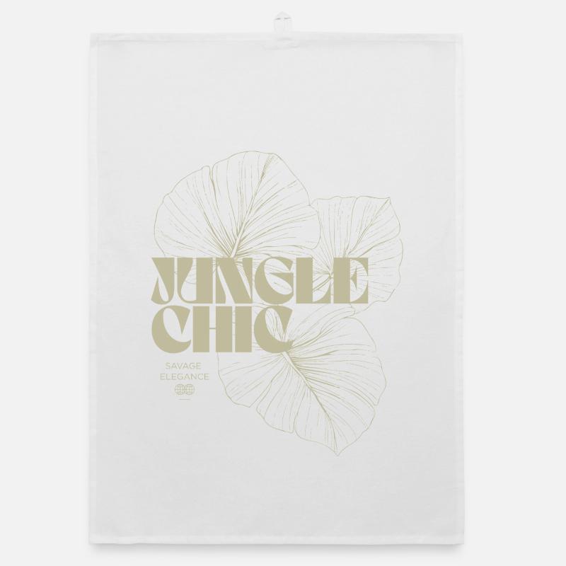 Tropical Monstera Leaf Pattern Design Organic dish towel