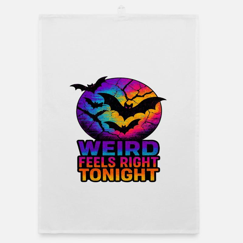 Weirdcore Halloween Organic Geschirrtuch