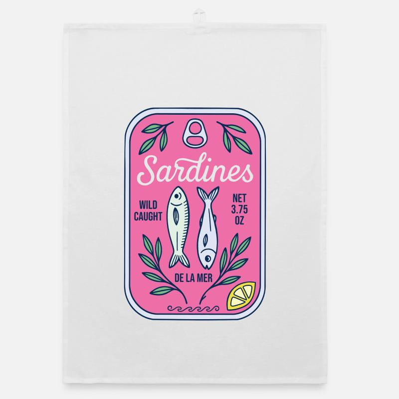 Sardines Organic dish towel