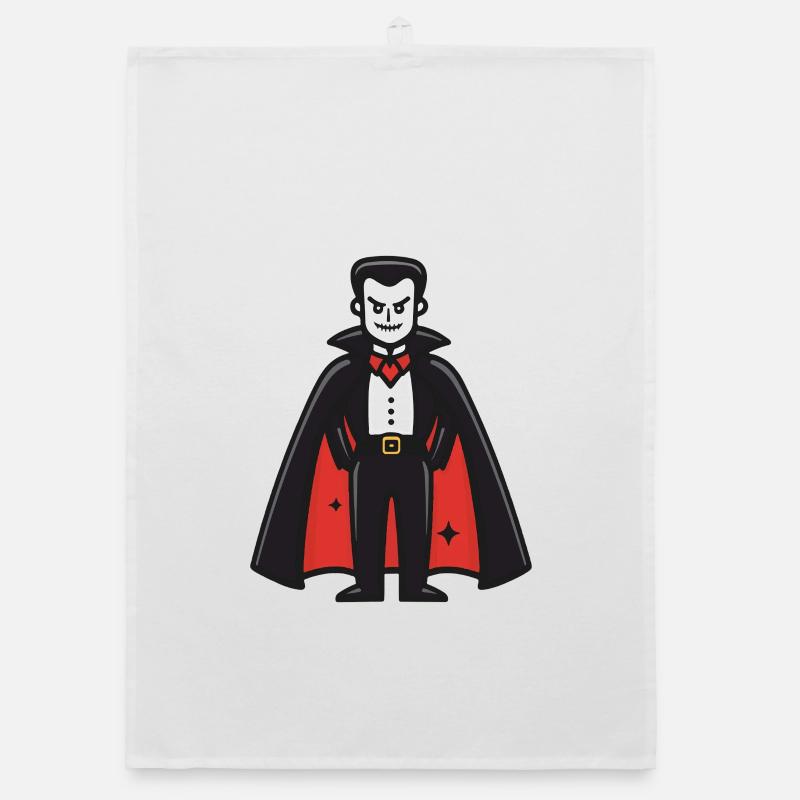 Vampire Halloween Comic Funny Organic dish towel