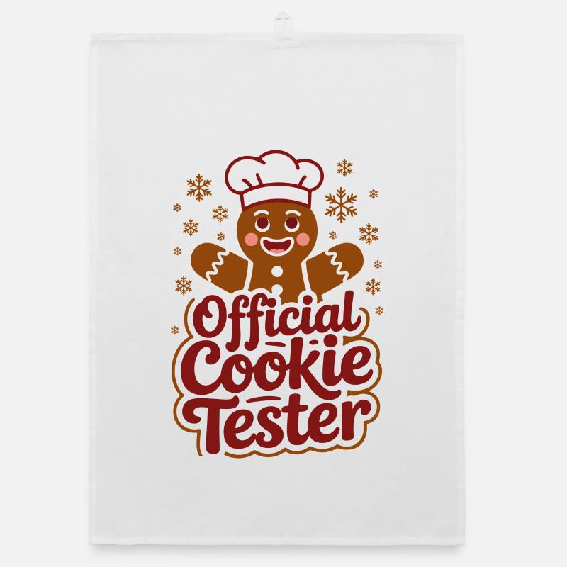 Conception de test de Noël pour les amateurs de biscuits Torchon bio