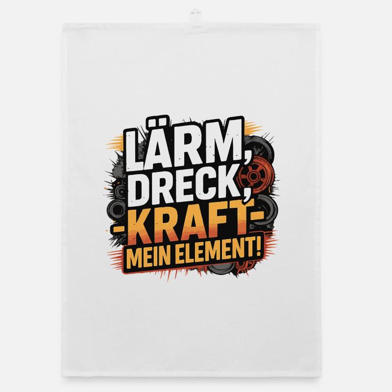 Noise, dirt, power – my element Organic dish towel