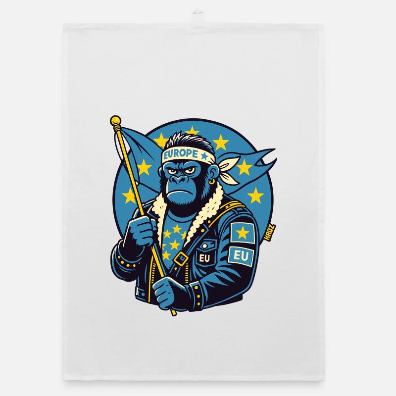 EU Gorilla Biker Stil Organic Geschirrtuch