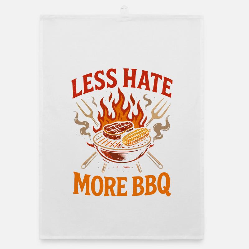 Less hate, more BBQ Organic dish towel