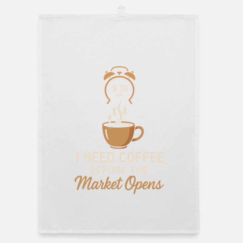 Ich brauche Kaffee, bevor der Markt öffnet Organic Geschirrtuch