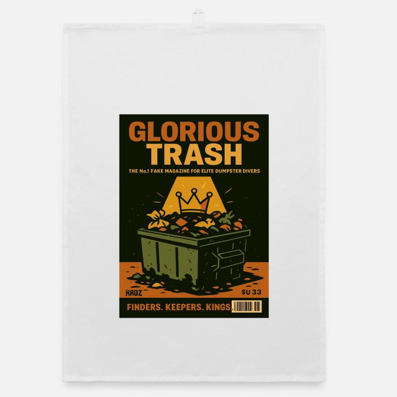 Glorious Garbage Container Magazine Organic dish towel