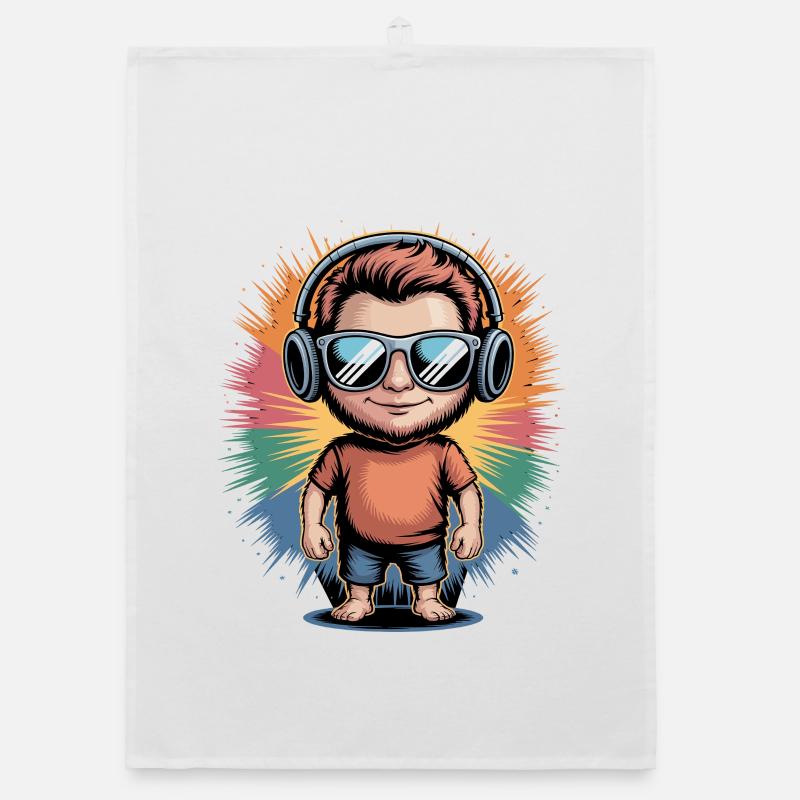Rainbow Beats Avatar Organic dish towel