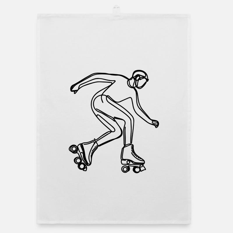 Roller skaters Organic dish towel