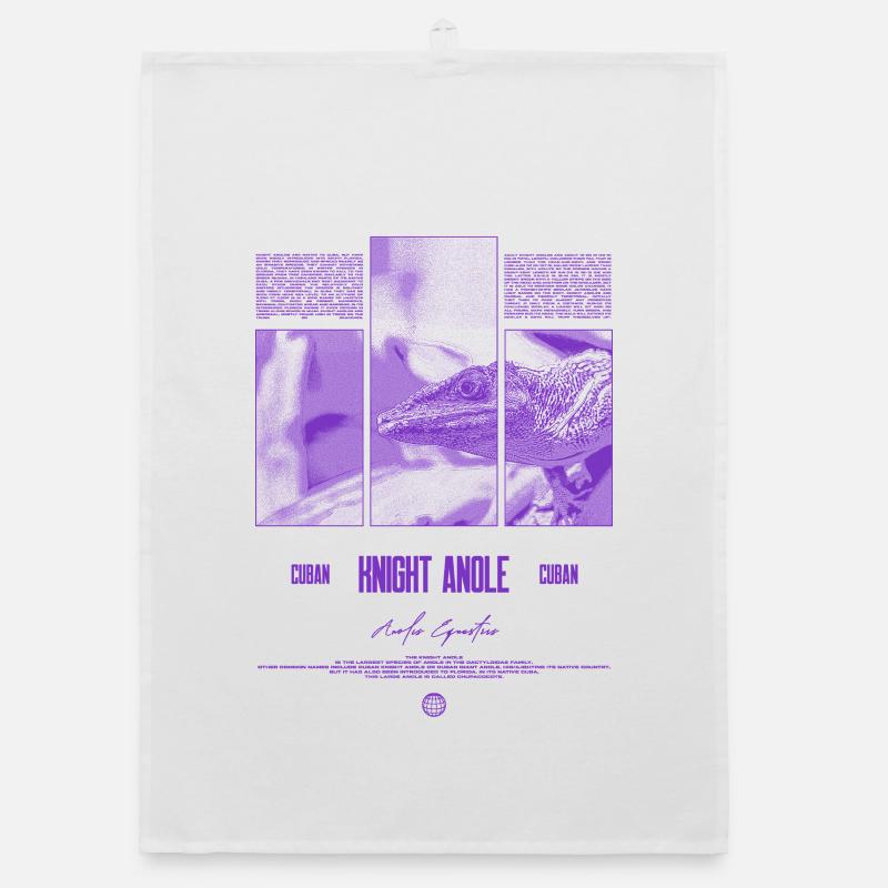 Cuban Knight Anole Lizard Owner Reptile Keeper Organic dish towel