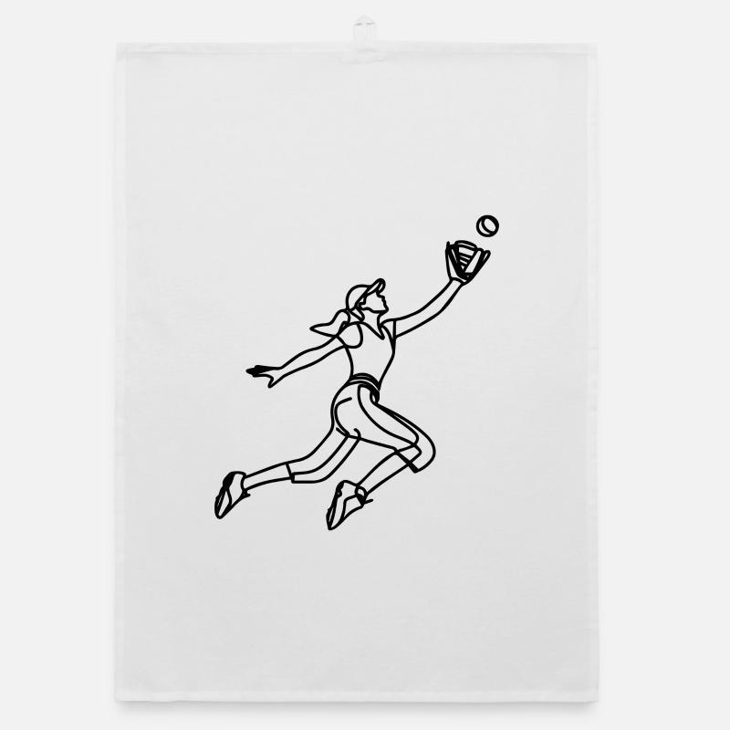 Baseball player Organic dish towel