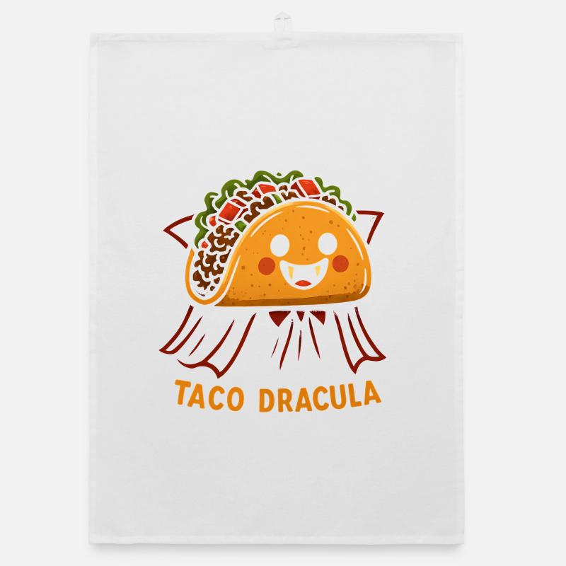 Taco Dracula Maskottchen Organic Geschirrtuch