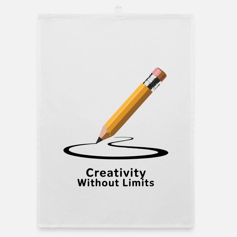 Pencil Sparks Creativity Without Limits Organic dish towel