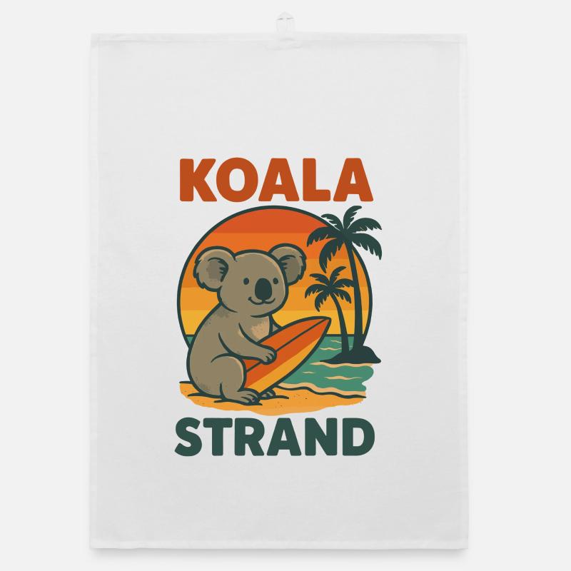 Koala Beach Surfeur Surfeur Torchon bio