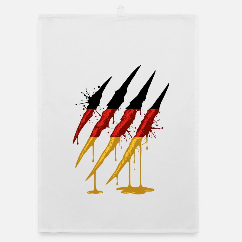 Claw Germany Flag Scratch Trace Organic dish towel