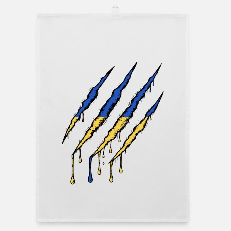 Griffe de drapeau de l’Ukraine - Griffe de griffe Torchon bio