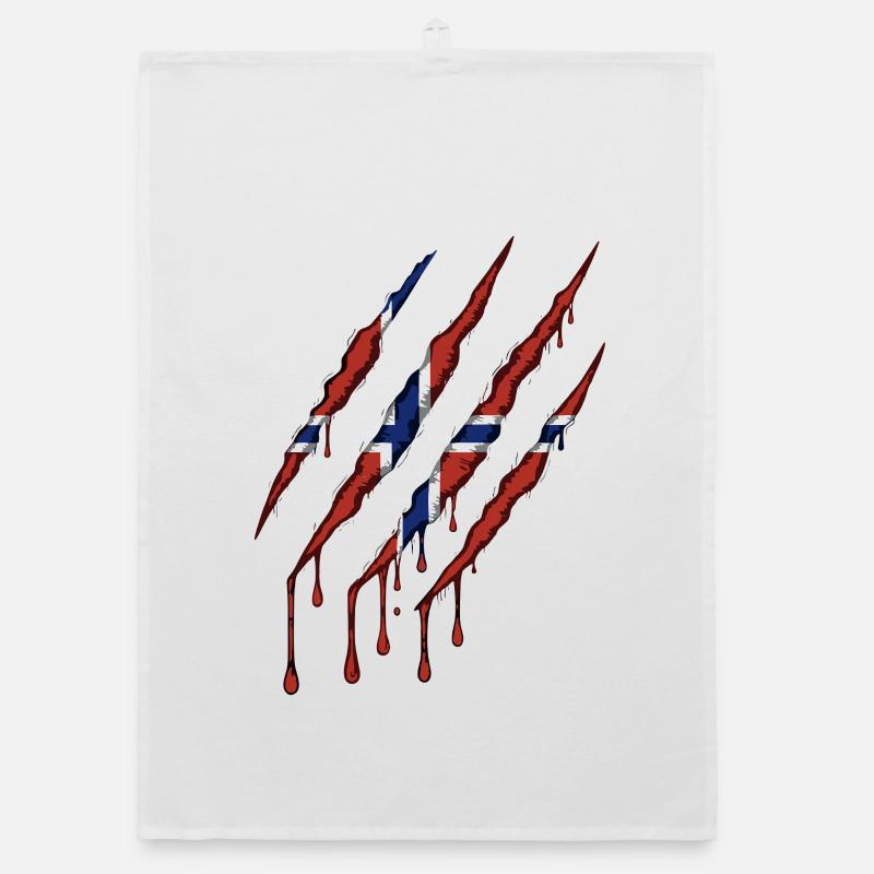 Norway Claw Norge Drapeau Scratch Mark Torchon bio