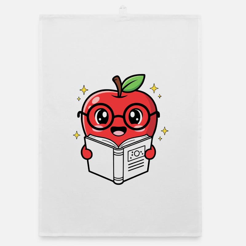 Fruit Cartoon Learning and Reading Organic dish towel