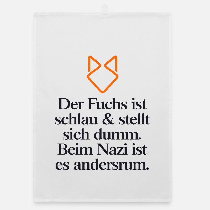 STATEMENT GEGEN RECHTS Organic Geschirrtuch