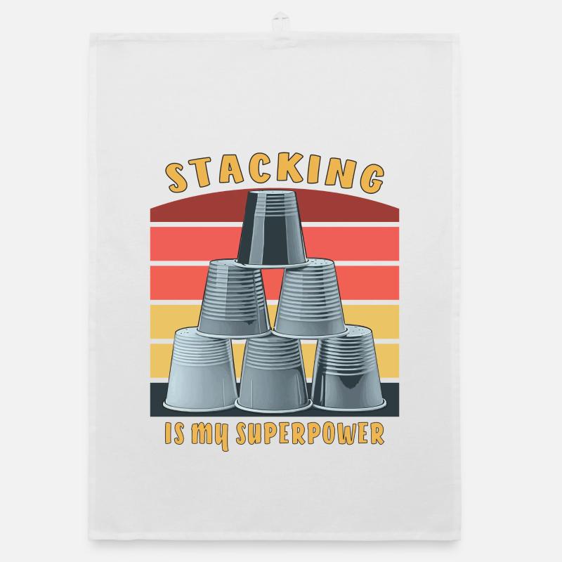 STACKING IS MY SUPERPOWER Organic dish towel