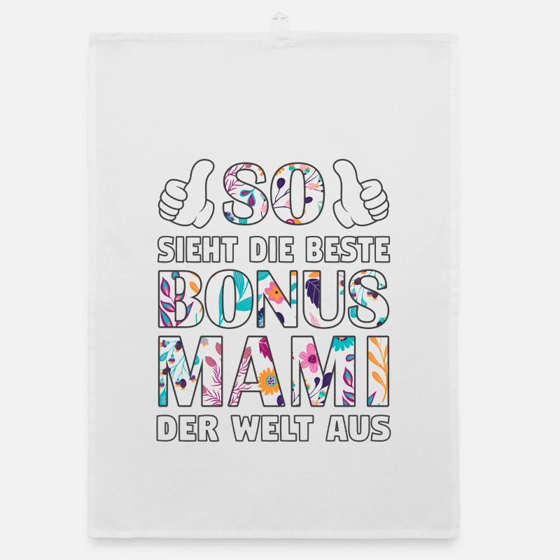 Bonus Mami beste Mama Mutter Muttertag Geschenk Organic Geschirrtuch