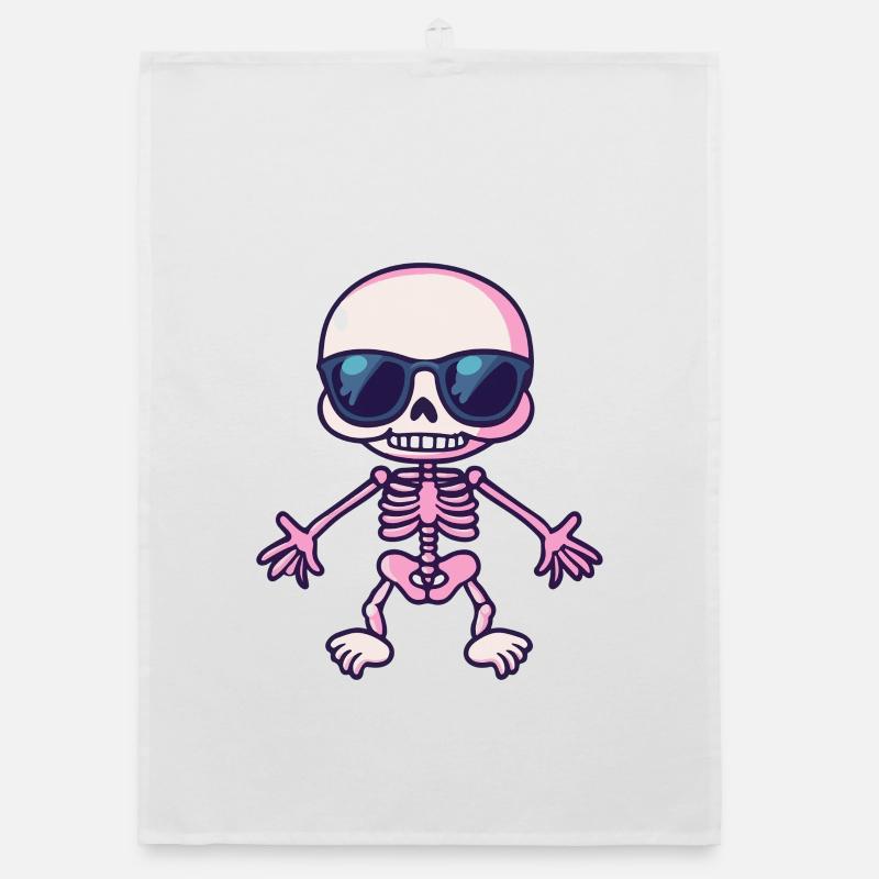 Skeleton Halloween Organic dish towel