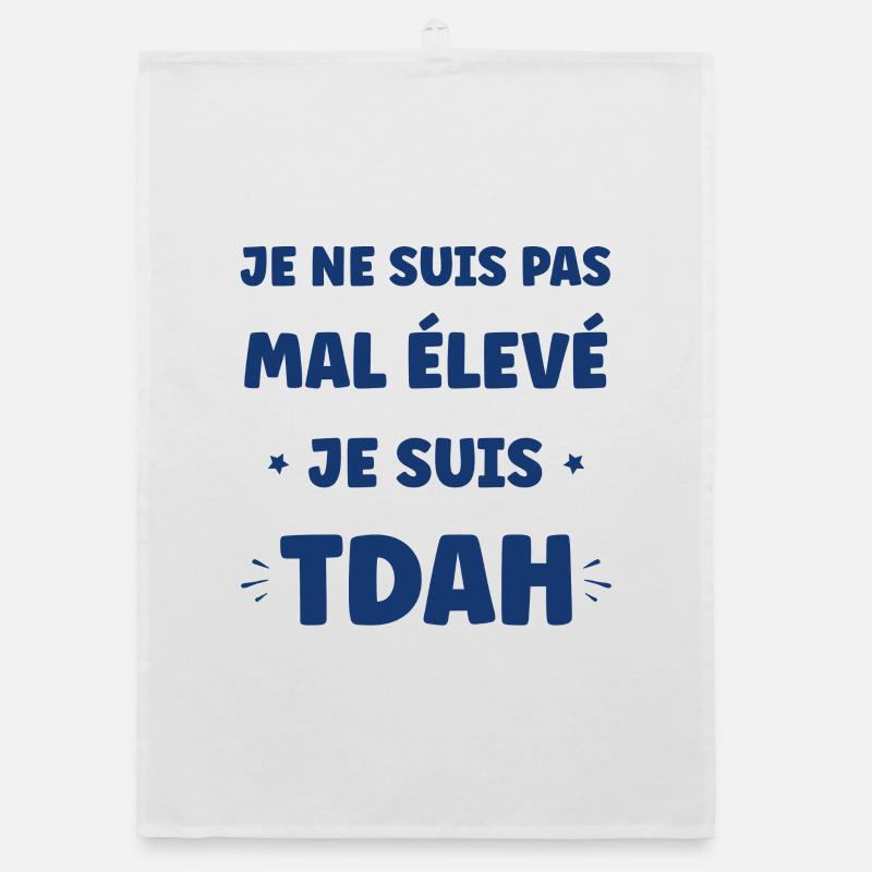 ADHD slogan not bad Organic dish towel