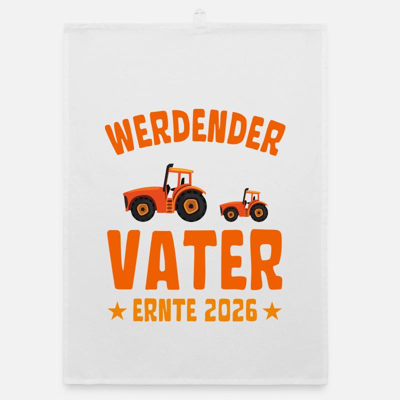 Werdender VATER Ernte 2026 Traktor Organic Geschirrtuch