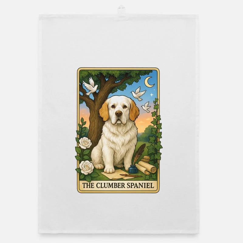Clumber Spaniel Organic dish towel
