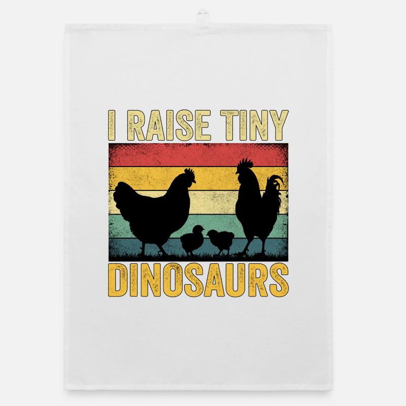 I Raise Tiny Dinosaurs Organic dish towel
