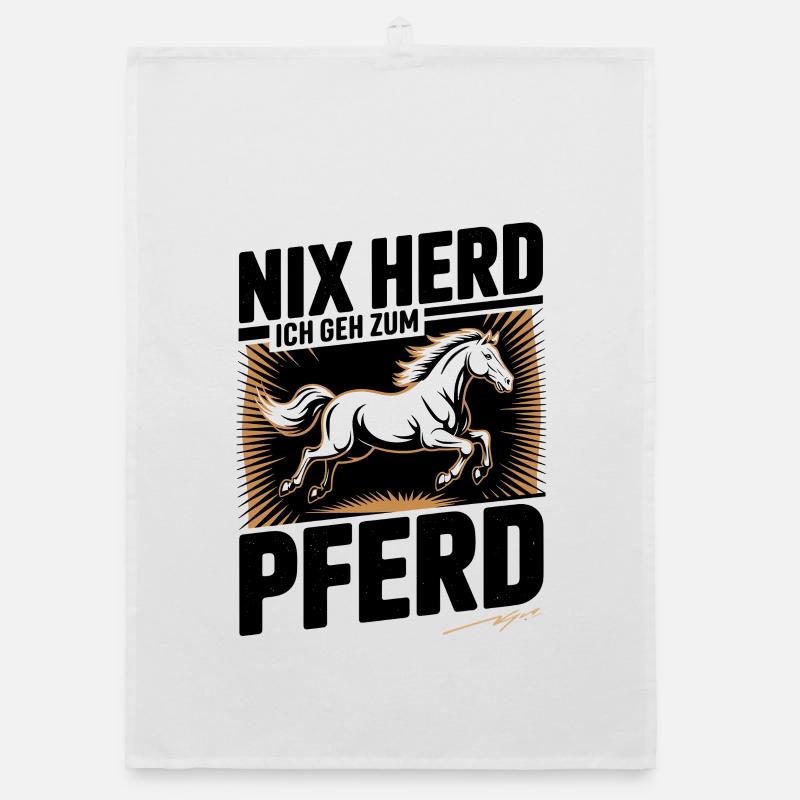 Pas de réchaud Je vais monter à cheval Cavalier Cavalier Torchon bio