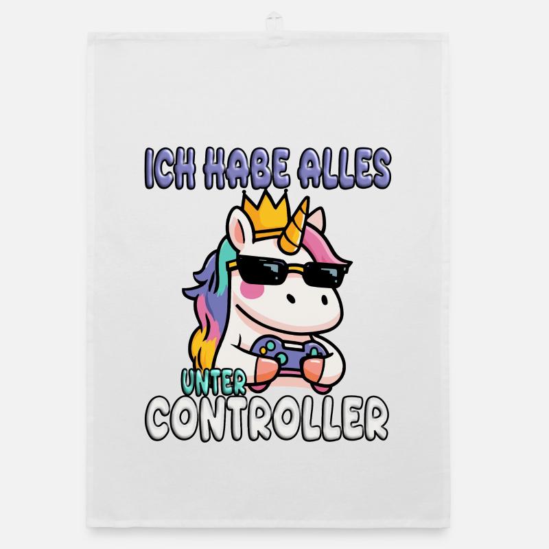 Einhorn gaming controller Organic Geschirrtuch