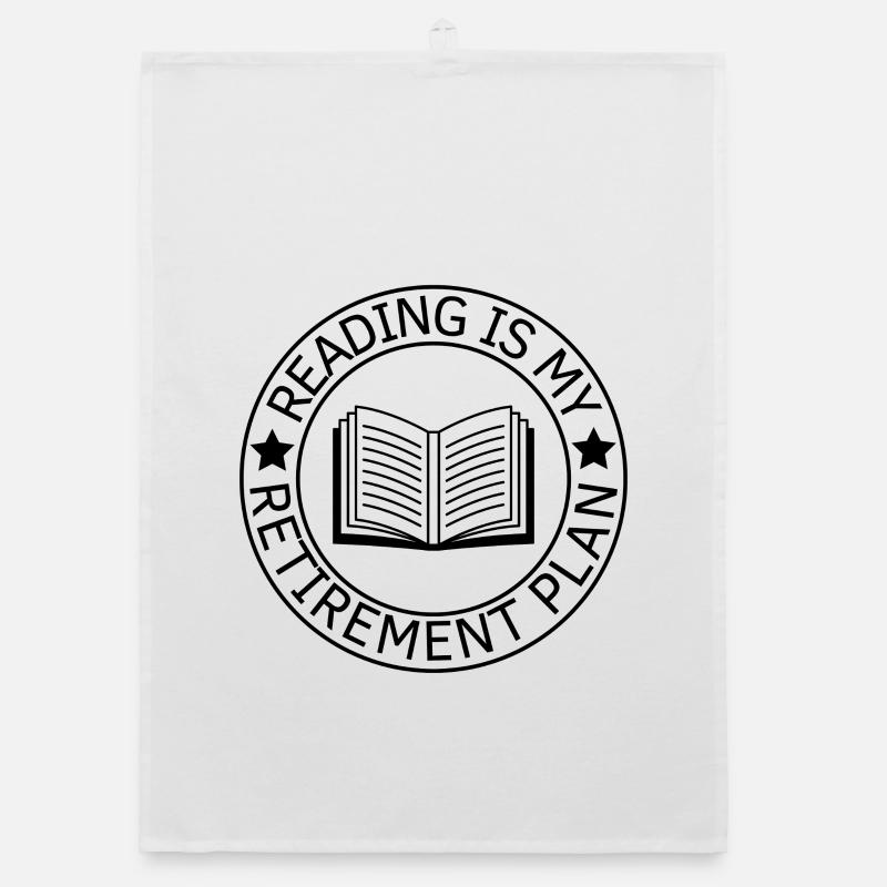 Reading Is My Retirement Plan Organic dish towel