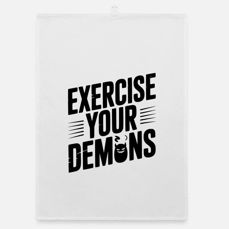 Exercise Your Demons Organic dish towel