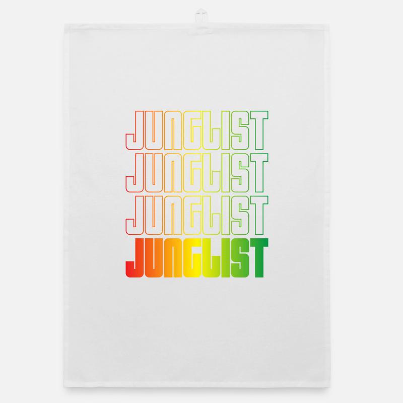 Junglist Gradient Text DNB Organic dish towel