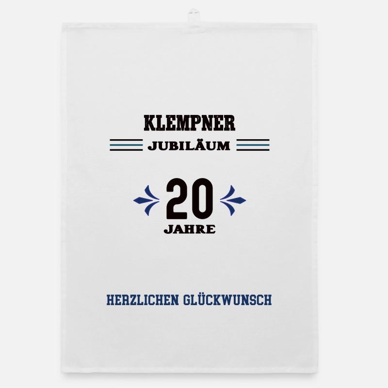 Plumber 20th anniversary Twentieth anniversary Organic dish towel