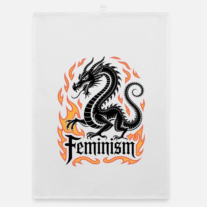 Flame Ring Fire Frame Organic dish towel