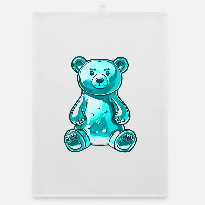 Gummy Bear Turquoise Organic dish towel