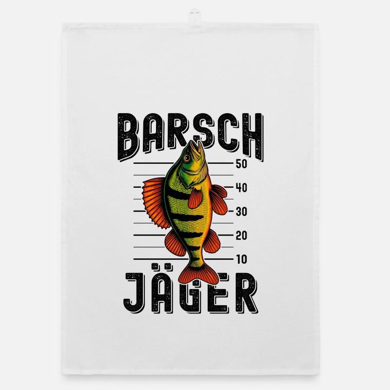 Chasseur de perches Pêcheur de perches Pêche à la perche Torchon bio