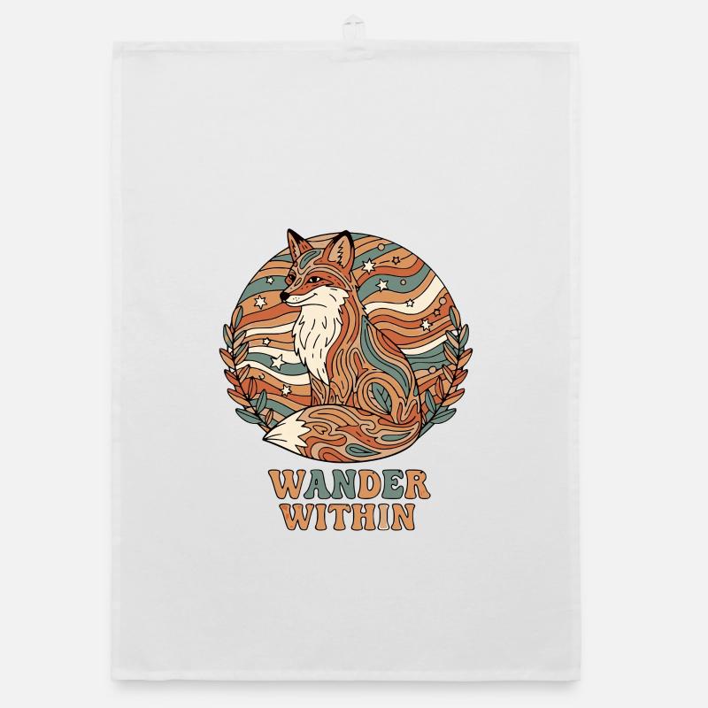 Psychedelisch Retro – Wander Within Organic Geschirrtuch