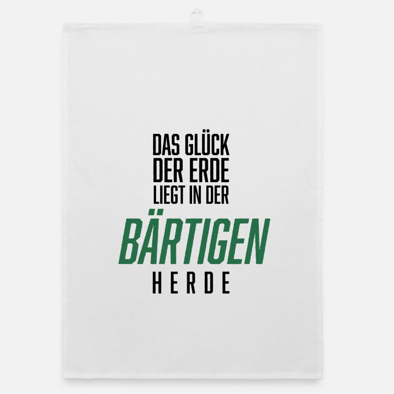 Bart, Bartträger, Lustiger Spruch, Bärtige Herde Organic Geschirrtuch