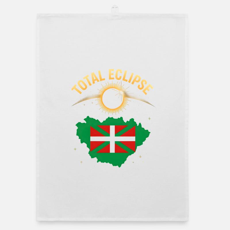 Total Solar Eclipse Bilbao 2026 Organic dish towel