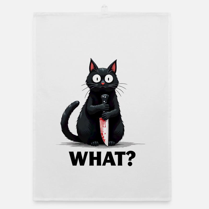 WHAT? Killer Cat Organic dish towel