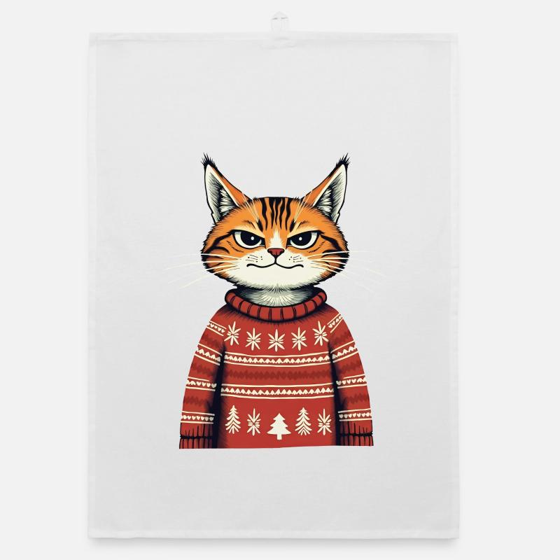 Chat de Noël Torchon bio