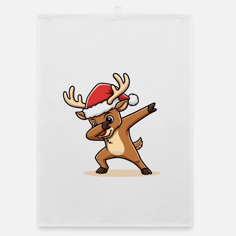 Conception de dab de renne de Noël Torchon bio