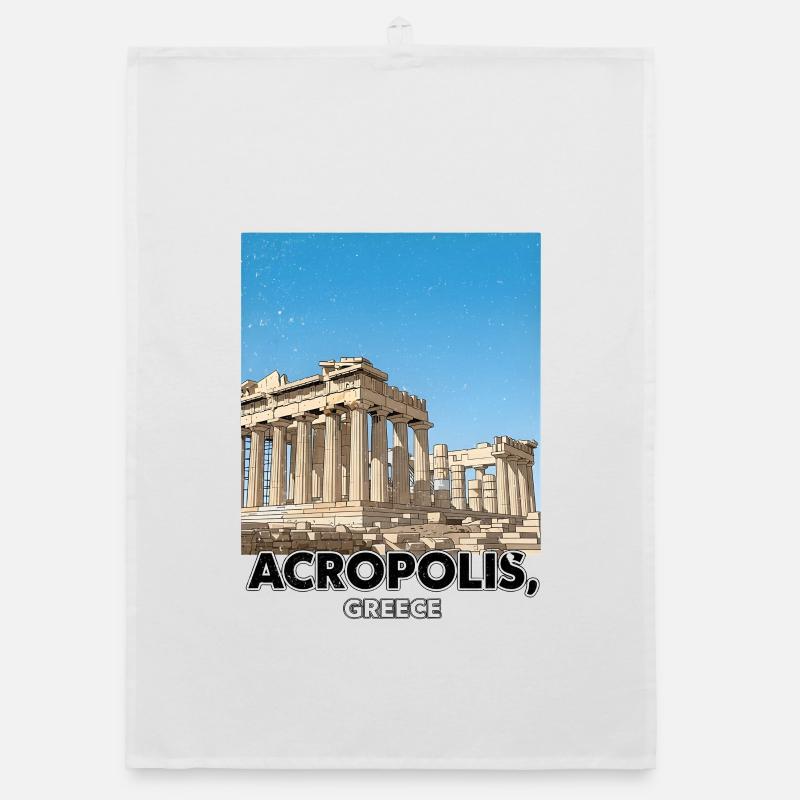 Acropole Grèce Affiche Torchon bio