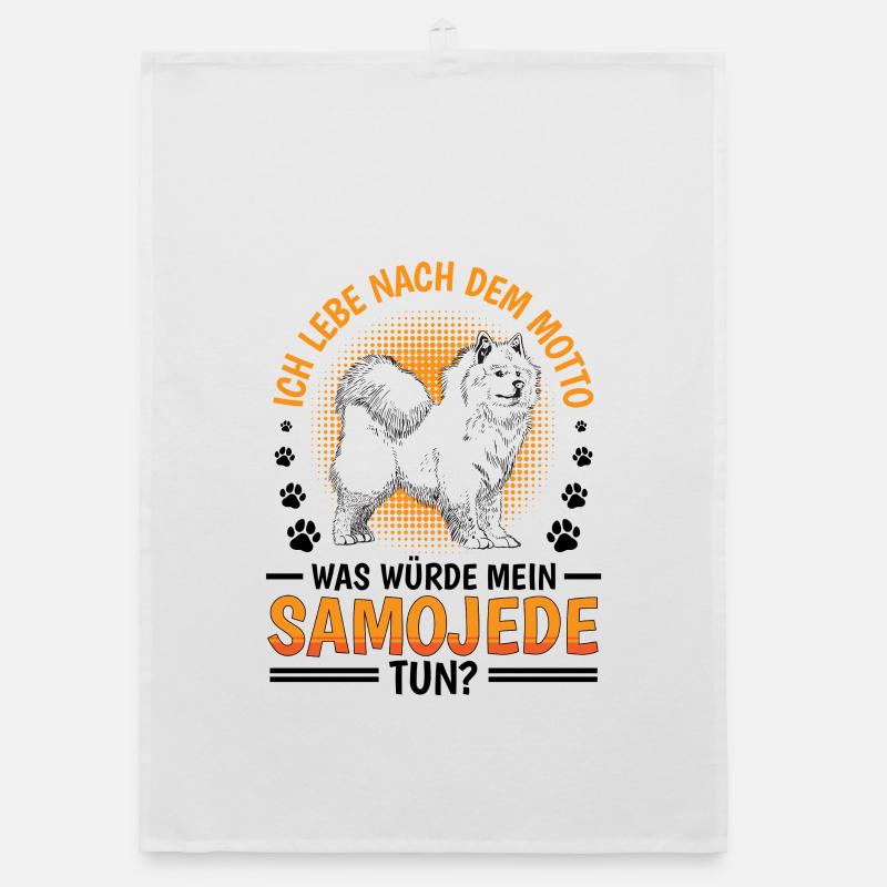 What would Samoyed do sled dog Organic dish towel