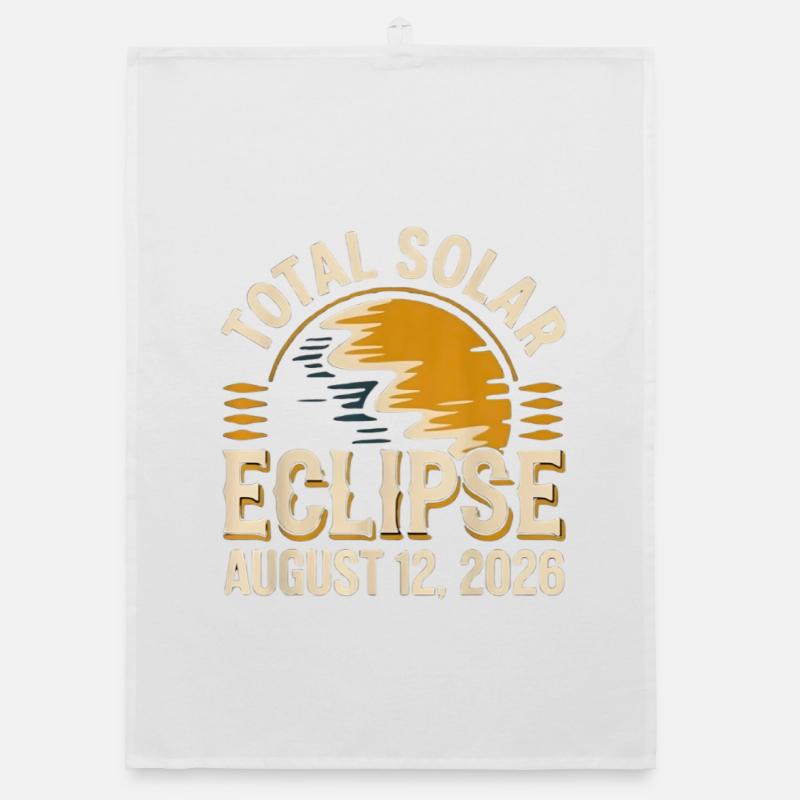 Total Solar Eclipse 2026 Totality August 12 Organic dish towel
